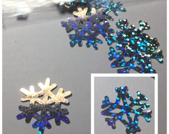 Silver Snowflake Glitter Confetti 50+ pieces
