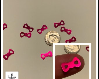 Pink Foil Bows Foilfetti/Glitter Confetti 50+ pieces