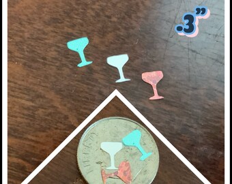 Champagne Glass Foilfetti/ Glitter Confetti 50+ pieces