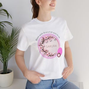 T-shirt oversize unisex - Sakura Kanzan Cherry Blossoms