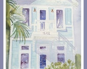Beach House Paintings ~ Custom Watercolor, home portrait, anniversary gift, wedding gift, wedding venue, original painting home