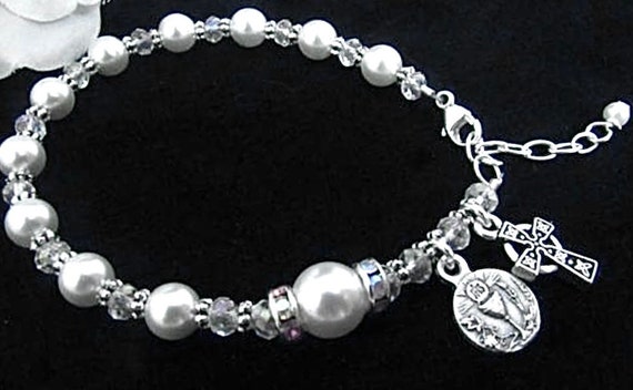 Traditional Catholic Irish First Communion Rosary Bracelet | Etsy