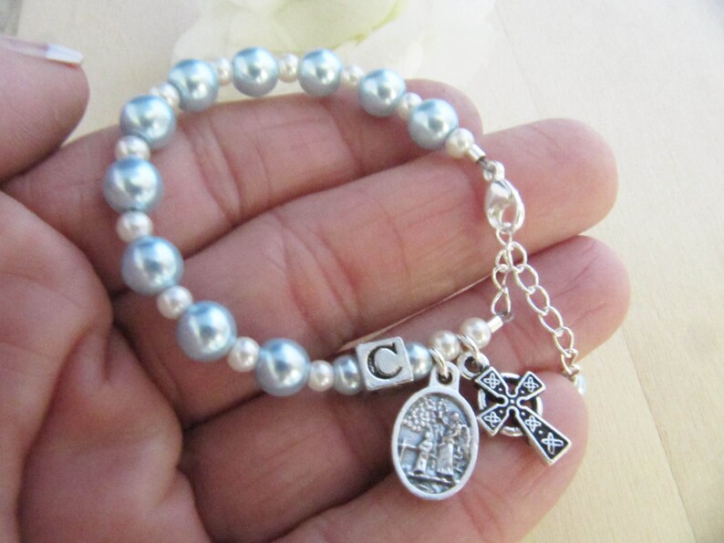 Irish Baby Boy Personalized Baptism Rosary Bracelet with Etsy