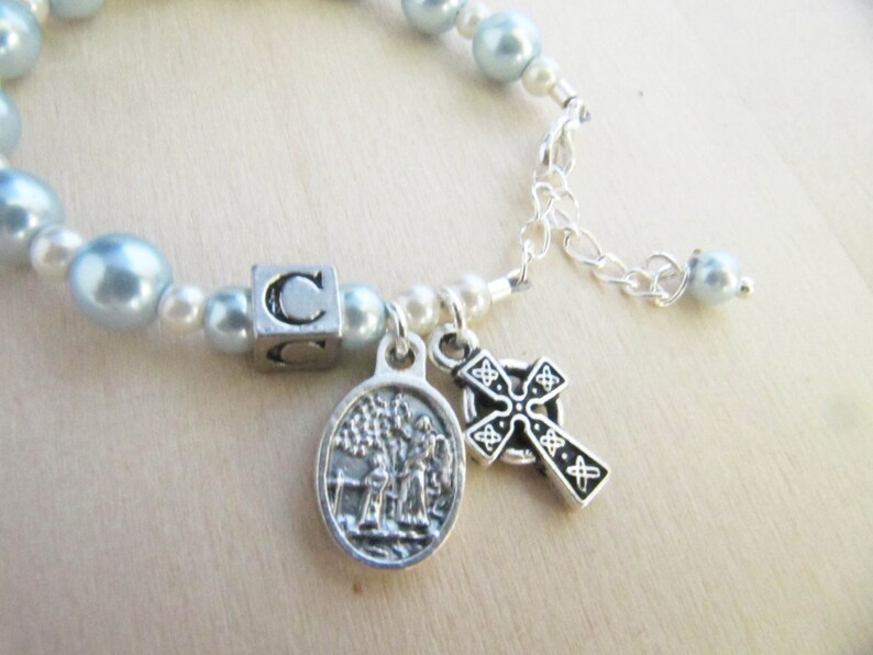 Irish Baby Boy Personalized Baptism Rosary Bracelet with Etsy