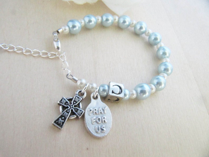 Irish Baby Boy Personalized Baptism Rosary Bracelet with Etsy