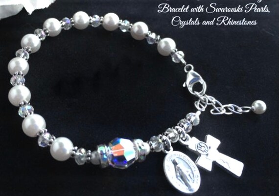 Elegant First Communion Rhinestone, Pearl & Swarovski  display picture 3