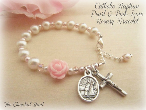 baby rosary bracelet baptism