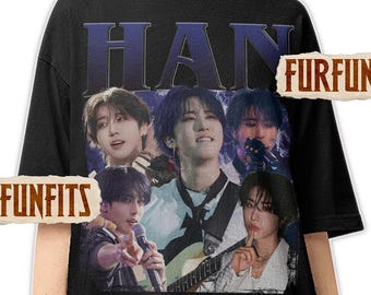 Limitiertes HAN Stray Kids Shirt – Vintage Grafik-Shirt – Retro-Merchandise – Offizielles Han-Merchandise – Han K-Pop-Idol-Shirt | Fits11