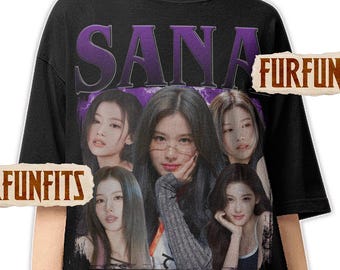 サナ TWICE シャツ、TWICE グラフィック Tシャツ、サナ TWICE Kpop