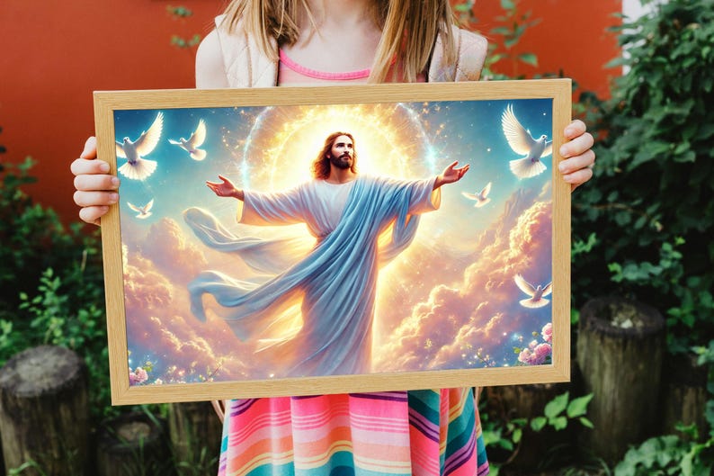 Peluche Jésus 20 Cm Avec Cape Bleue – Doudou Chrétien Pour Enfant, Cadeau Baptême, Noël Ou Pâques, Tout Doux Et Sécurisé