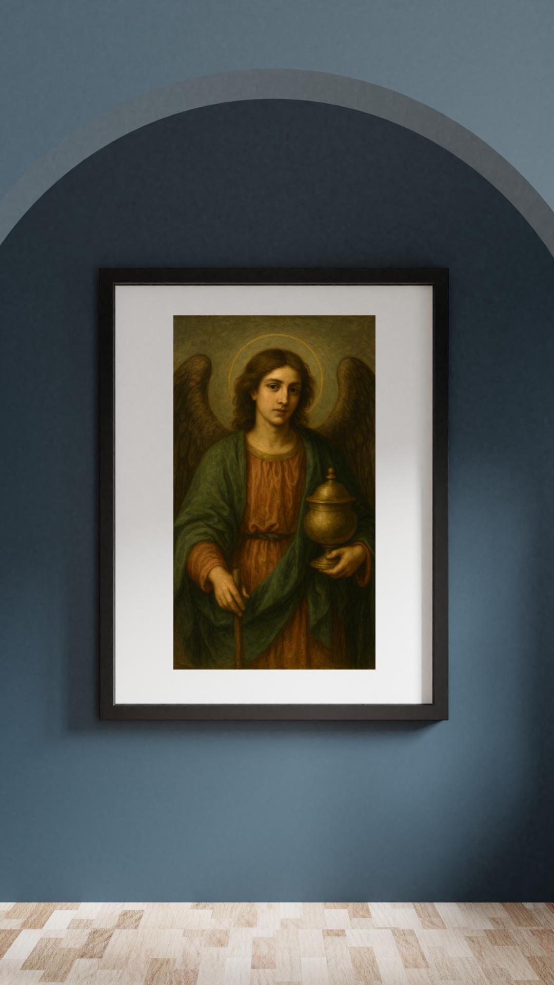 Archangel Raphael Digital Wall Art Printable | Healing Angel Religious ...