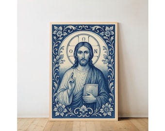 イエス・キリストの肖像画：カトリックのキリスト教壁掛けアート装飾