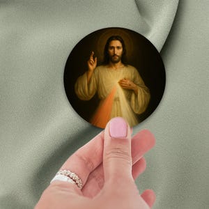 Divine Mercy of Jesus Sticker: Religious Catholic Decal