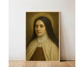 Saint Thérèse of Lisieux Portrait: Catholic Christian Wall Art (Digital Download)
