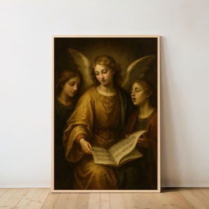 Singing Angels Print: Engelschor, Christliches Wohndekor (Digitaler Download)