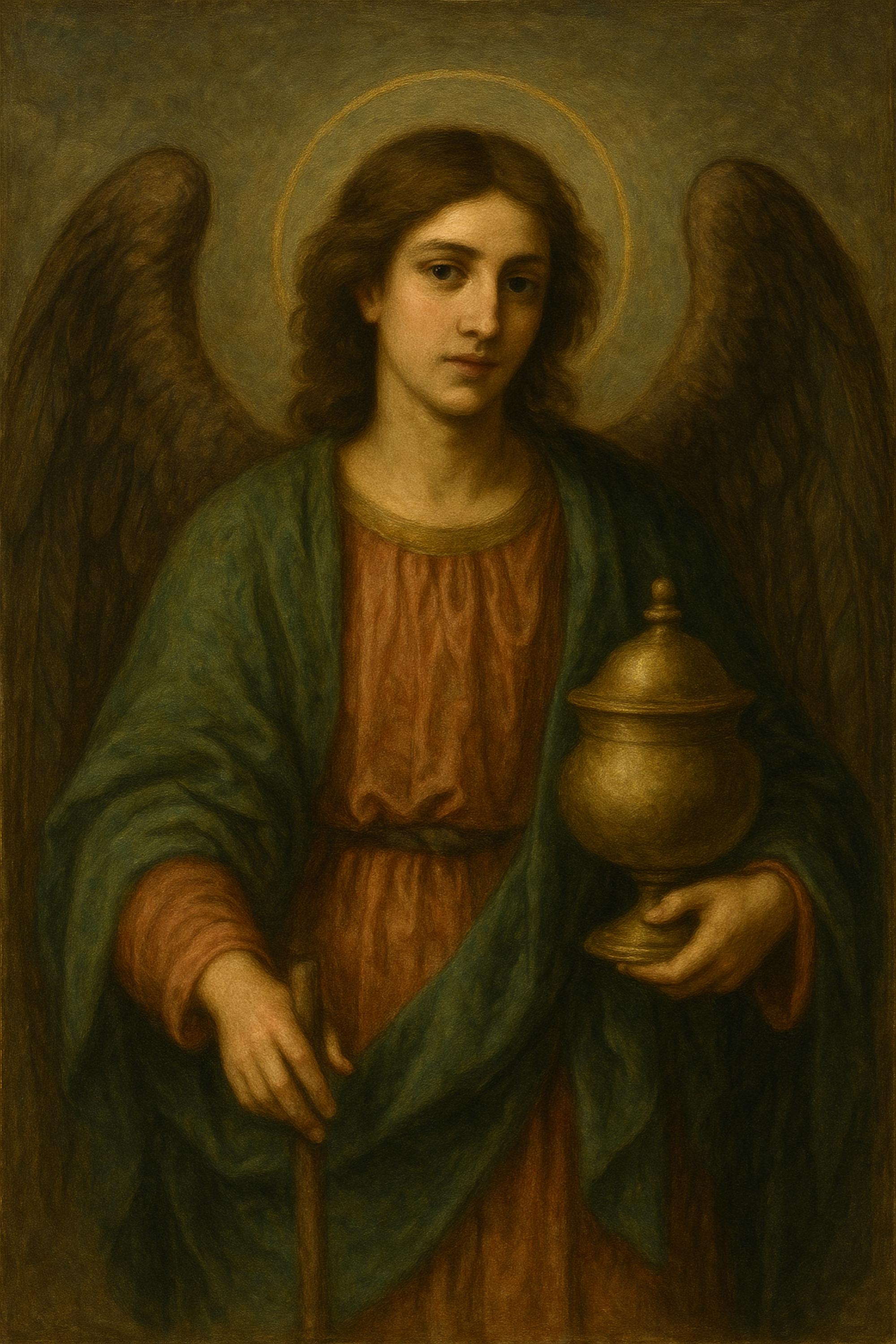 Archangel Raphael Digital Wall Art Printable | Healing Angel Religious ...