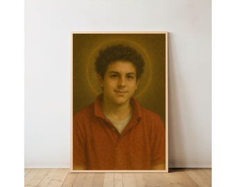 Saint Carlo Acutis Portrait: Modern Catholic Christian Art Print (Digital Download)