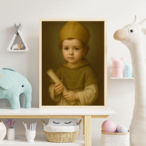 Baby Saint Augustine Print: Catholic Nursery Decor (Digital Download)