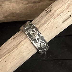 Band Ring Rustic Sterling Silver Organic Sale