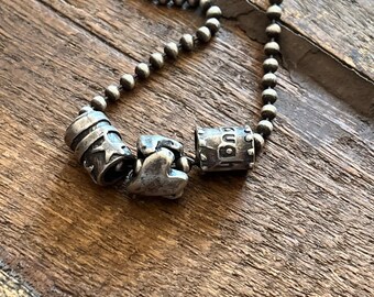 Slider Necklace Slider Bracelet 3 mm Sterling Silver Heavy Chain
