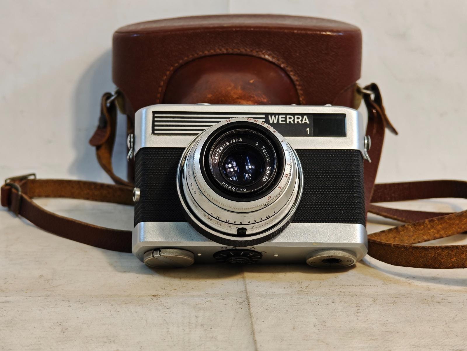 Vintage WERRA 1 Camera Carl Zeiss Jena Tessar 2.8/50 Lens With