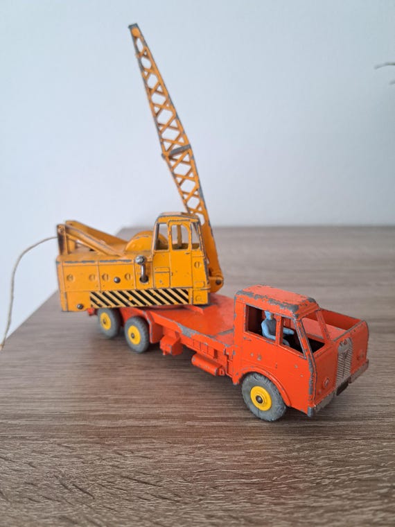 Dinky Toys トレーラー シルバー/オレンジ　1959年製 Vintage Dinky Supertoys Lorry-mounted Crane: 1950s Diecast Toy