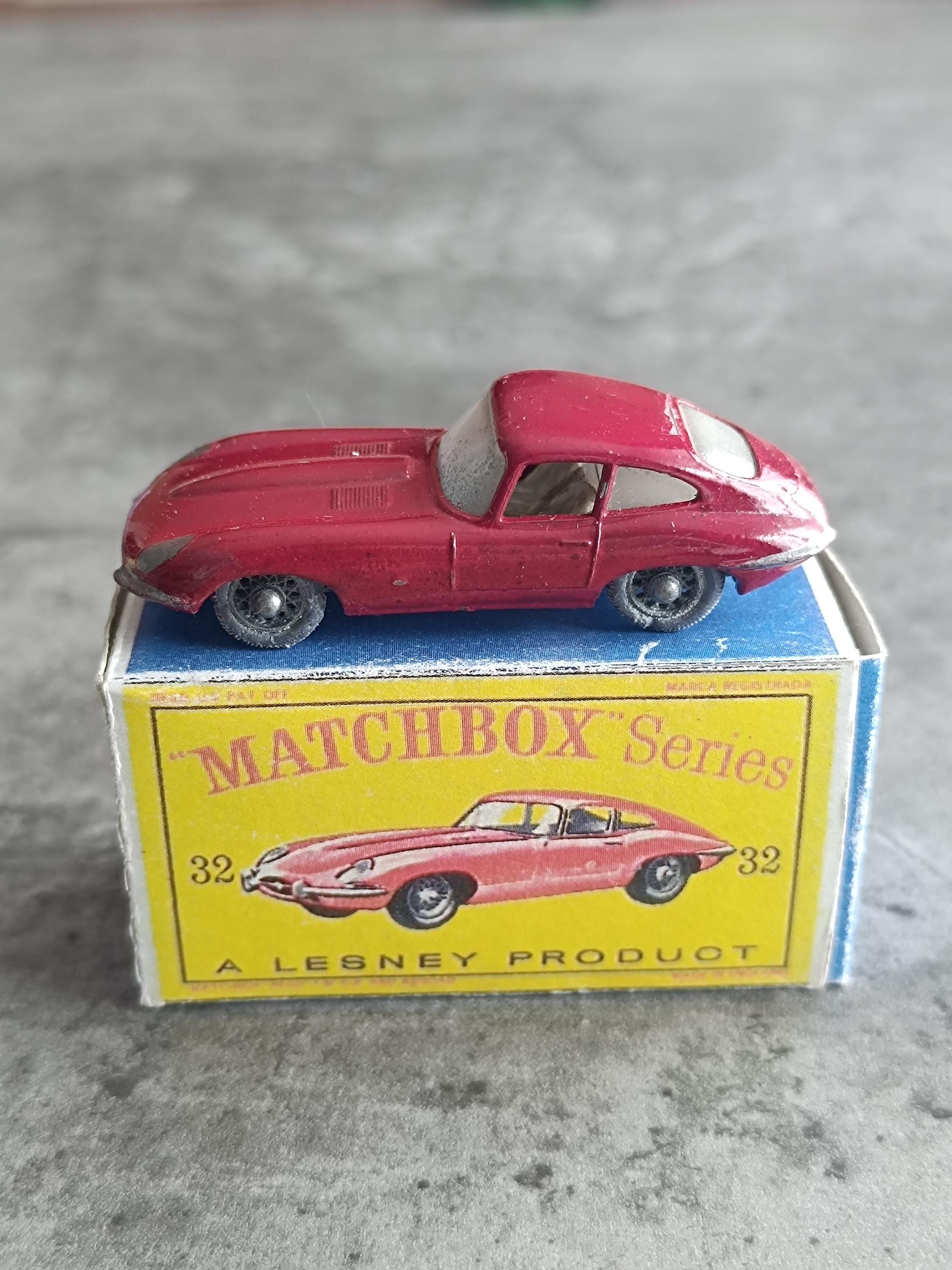 Miniature Matchbox Lesney - Jaguar Type E 32 - Vintage MOKO - Boîte RARE