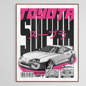 Póster del Toyota Supra MK4: Arte automovilístico japonés (impresión digital)