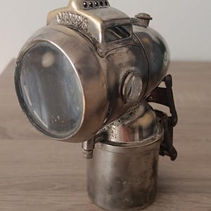 Vintage Carbide Bicycle Lamp – Circa 1930, Antique Patina, Vintage Decor, Carbide Lamp, Old Bicycle Lamp, Collector Gift, Original Design,
