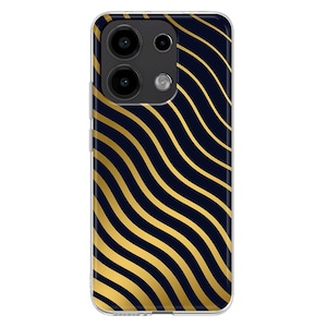 Abstract golden Lines black Silicone phone Case for Xiaomi Redmi Note 13 12 11 10 PRO Plus 9S casing Mi 8 9 SE Mi 10 Lite 11T Pro 12X cover