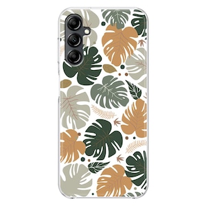 Monstera Leaf Case for Samsung S24 S23 S22 S21 Samsung A10 A13 A22 A23 A30 A31 A32 A33 A41 A42 A50 A53 A54 A70 A72 J6 leaves print