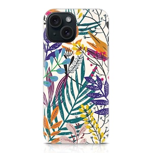Tropical exotic pattern leaves and foliage Soft silicone case iPhone 16 Pro Max 15 14 Plus 13 Mini 12 11 10 XS Max XR X 7 8 Plus jungle