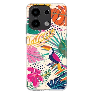 Tropical Toucans soft Silicone Phone Case for Xiaomi Redmi Note 13 12 11 10 PRO Plus 9S Mi 8 9 SE Mi 10 Lite 11T Pro 12X jungle leaves