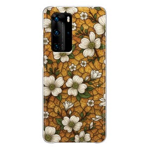 White Flowers soft Phone Case Huawei P40 Lite Pro P50 P30 P20 P10 P9 P8 P Smart 2021 2020 2019 Plus Mate 30 Lite 20 10 floral spring
