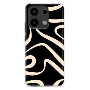 Abstract black waves Case for Xiaomi Redmi Note 13 12 11 10 PRO Plus 9S Xiaomi casing Mi 8 9 SE Mi 10 Lite Xiaomi 11T Pro 12X Matisse cover
