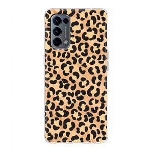 Leopard pattern black Dots soft Silicone Case for Oppo Reno 7 6 Pro Find X5 Pro X3 Lite Oppo A93 A73 A57s A55 A53 A51 A16 wild animal print
