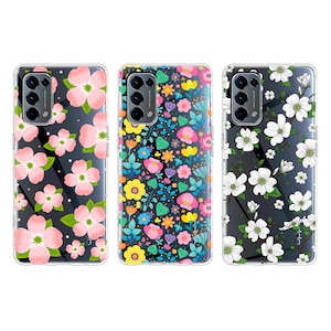 Floral transparent Soft Silicone Phone Case for Oppo Reno 7 6 Pro Find X5 Pro X3 Lite Oppo A93 A73 A57s A55 A53 A51 A16