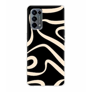 Abstract black waves soft Silicone Case for Oppo Reno 7 6 Pro Find X5 Pro X3 Lite Oppo Casing A93 A73 A57s A55 A53 A51 A16 Matisse cover