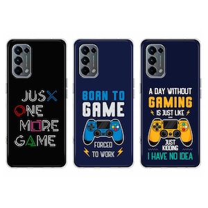 Gaming black Silicone Phone Case for Oppo Reno 7 6 Pro Find X5 Pro X3 Lite Oppo A93 A73 A57s A55 A53 A51 A16 for Gamers