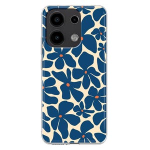 Daisy Flowers Matisse Silicone Phone Case for Xiaomi Redmi Note 13 12 11 10 PRO Plus 9S Mi 8 9 SE Mi 10 Lite 11T Pro 12X nature blue floral