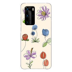 Colorful Flowers soft Phone Case Huawei P40 Lite Pro P50 P30 P20 P10 P9 P8 P Smart 2021 2020 2019 Plus Mate 30 Lite 20 10 floral cover