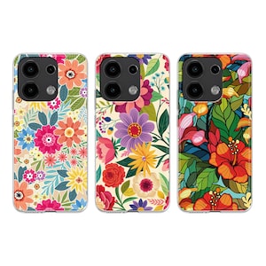 Kleurrijke Bloemen Siliconen Telefoonhoesje voor Xiaomi Redmi Note 13 12 11 10 PRO Plus 9S Xiaomi Mi 8 9 SE Mi 10 Lite Xiaomi 11T Pro 12X