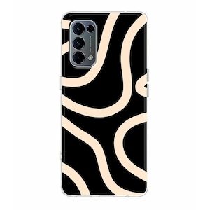 Abstract black waves soft Silicone Case for Oppo Reno 7 6 Pro Find X5 Pro X3 Lite Oppo Casing A93 A73 A57s A55 A53 A51 A16 Matisse cover