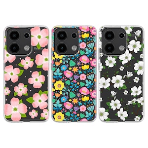Floral transparent Silicone Phone Case for Xiaomi Redmi Note 13 12 11 10 PRO Plus 9S Xiaomi Mi 8 9 SE Mi 10 Lite Xiaomi 11T Pro 12X