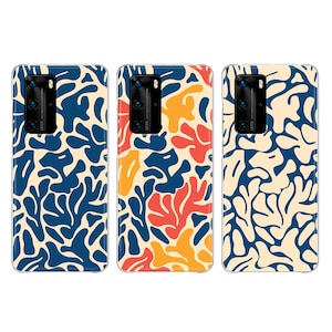 Abstract blue Coral soft Phone Case Huawei P40 Lite Pro P50 P30 P20 P10 P9 P8 P Smart 2021 2020 2019 Plus Mate 30 Lite 20 10 Matisse cover