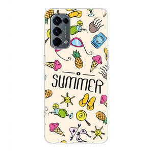 Summer beach print soft Silicone Phone Case for Oppo Reno 7 6 Pro Find X5 Pro X3 Lite Oppo A93 A73 A57s A55 A53 A51 A16 print vacation
