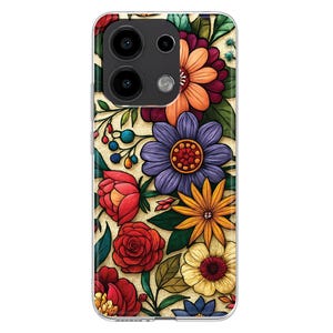 Colorful Flowers Silicone Phone Case for Xiaomi Redmi Note 13 12 11 10 PRO Plus 9S Mi 8 9 SE Mi 10 Lite Xiaomi 11T Pro 12X floral spring