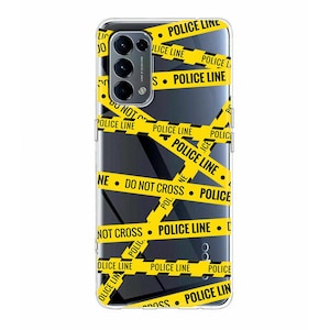 Police Line Do not Cross clear soft Silicone Phone Case for Oppo Reno 7 6 Pro Find X5 Pro X3 Lite Oppo A93 A73 A57s A55 A53 A51 A16
