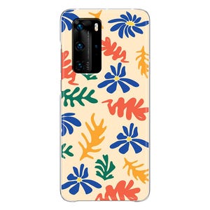 Floral matisse soft Phone Case Huawei P40 Lite Pro P50 P30 P20 P10 P9 P8 P Smart 2021 2020 2019 Plus Mate 30 Lite 20 10 flowers cover