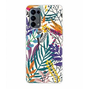 Tropical pattern leaves foliage soft Silicone Phone Case for Oppo Reno 7 6 Pro Find X5 Pro X3 Lite Oppo casing A93 A73 A57s A55 A53 A51 A16